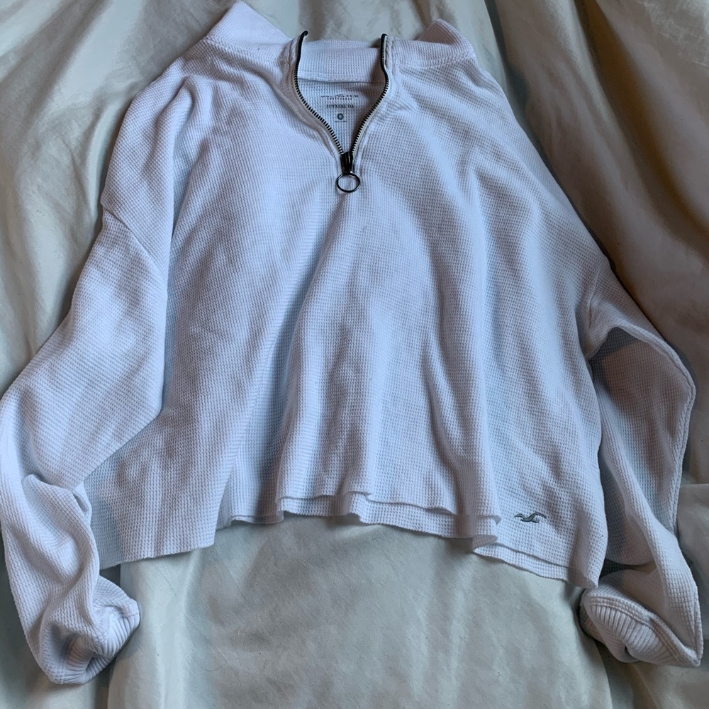 Hollister cropped zip up